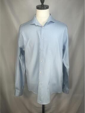 Calvin Klein Slim Performance Non-Iron Button Up Blue Men XL